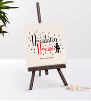 BK Gift Kişiye Özel Hocaların Hocası Şovaleli Doğal Taş-1 (Beyaz)