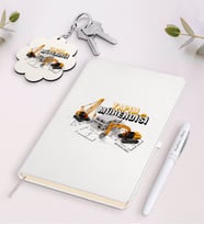BK Gift Kişiye Özel Yapım Mühendisi Beyaz Defter Kalem ve Anahtarlık Hediye Seti-1 (Model 1)