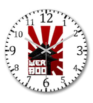 Weaboo Duvar Saati Bombeli Gercek Cam
