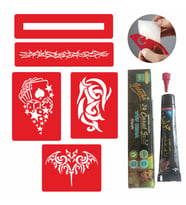 Güçlü Erkek Modelleri Kına Dövme ve Şablon Seti Tattoo