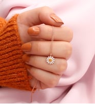 Else Silver Gümüş Papatya Kolye (Rose)