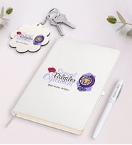 BK Gift Kişiye Özel Sosyal Bilgiler Öğretmeni Beyaz Defter Kalem ve Anahtarlık Hediye Seti-2 (Model 1)