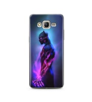 Black Panter Tasarım Süper Şeffaf Silikon Telefon Kılıfı Samsung Grand Prime