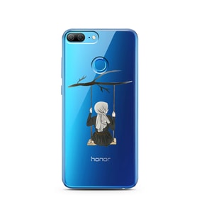 Salıncak Kız Tasarımlı Süper Şeffaf Silikon Telefon Kılıfı Huawei Honor 9 Lite 