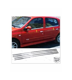 Renault Clio 2 Symbol Krom Cam Çıtası 4 prç. 1998-2005 P. Çelik