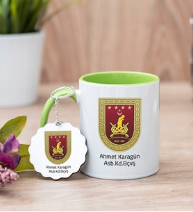 Kara Kuvvetleri Yeşil Kupa Bardak Ve Anahtarlık Set