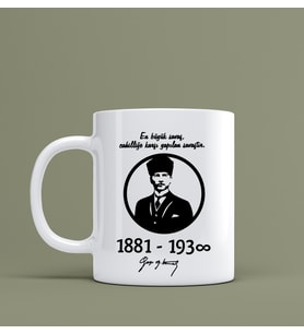 Atatürk Kupa Bardak Kişiye Özel Hediye S31
