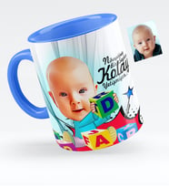 BK Gift Kişiye Özel Bebek Karikatürlü Mavi Kupa Bardak  4