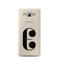 Samsung A7 (2015) Harf Tasarımlı Telefon Kılıfı E-Harfi 