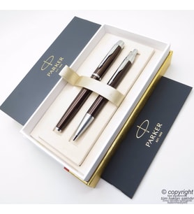 Parker Im Metal Kakao Roller Kalem + Türkenmez Kalem Set  İsme Özel Kalem