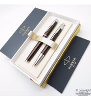 Parker Im Metal Kakao Roller Kalem + Türkenmez Kalem Set  İsme Özel Kalem