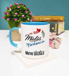 Mesajlı Müdür Yardımcısı Kupa Bardak Mavi