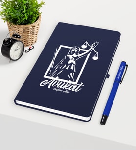 BK Gift Kişiye Özel Avukat Temalı Lacivert Defter Kalem Seti - 16