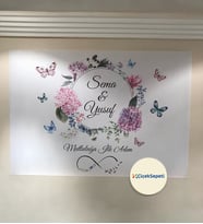 100x70cm Söz, Nişan, Kına Gecesi, Düğün İçin Kişiye Özel Branda Afiş Arka Fon