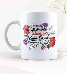BK Gift Kişiye Özel Öğretmenler Gününüz Kutlu Olsun Beyaz Kupa Bardak  5