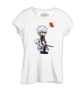 Gintama Gintoki  Beyaz Kadın Tshirt