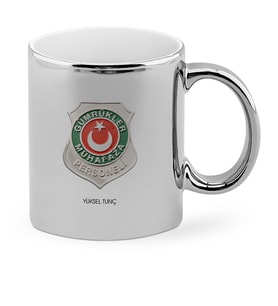 BK Gift Kişiye Özel Mesleki Gümrükler Muhafaza Personeli Krom Kupa Bardak  1