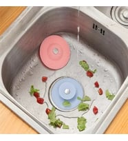 Kilitli Lavabo Süzgeci ve Koku Önleyici (Mavi)