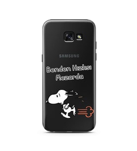 Snoopy Tasarımlı Süper Şeffaf Silikon Telefon Kılıfı Samsung A5 (2015)