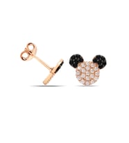 Kadın Mickey Mouse 925 Ayar Gümüş Küpe
