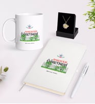 BK Gift Kişiye Özel Bahçecilik Öğretmeni Beyaz Kupa Defter Kalem ve İsimli Papatya Kolye Hediye Seti-2 (Model 1)