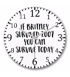 Britney  Survived    2007  Duvar Saati Bombeli Gercek Cam