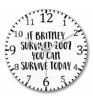 Britney  Survived    2007  Duvar Saati Bombeli Gercek Cam