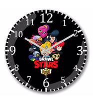 Brawl Stars Yıldızları  Duvar Saati Bombeli Gercek Cam