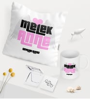 BK Gift Kişiye Özel Melek Anne Beyaz Kupa Ayna Yastık Seti (Model 1)