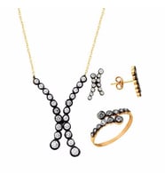 Üçlü Set V Model 6,57 Gram 14 Ayar Altın (Çok Renkli)