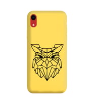 Iphone XR Çizgi Tasarımlı Sarı Lansman Telefon Kılıfı
