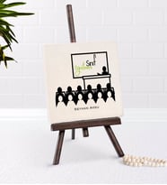 BK Gift Kişiye Özel Sınıf Öğretmeni Şovaleli Doğal Taş-5 (Beyaz)