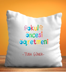 Okul Öncesi Öğretmeni Tasarım Yastık