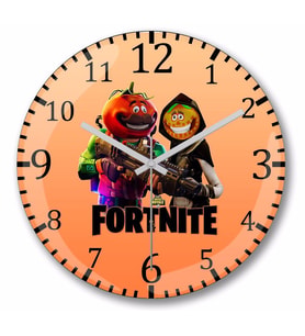 Fortnite Tomatohead Duvar Saati Bombeli Gercek Cam