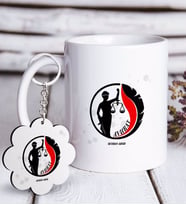 BK Gift Kişiye Özel Mesleki Avukat Beyaz Kupa ve Anahtarlık Hediye Seti-14 (Model 1)