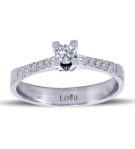 Lova Toplam 0,23 Karat Pırlanta Tektaş Yüzük - 1050090