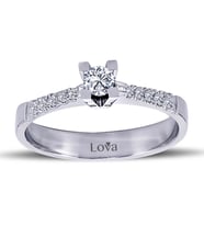 Lova Toplam 0,23 Karat Pırlanta Tektaş Yüzük - 1050090