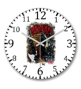 Yeah Rock´n Roll Duvar Saati Bombeli Gercek Cam
