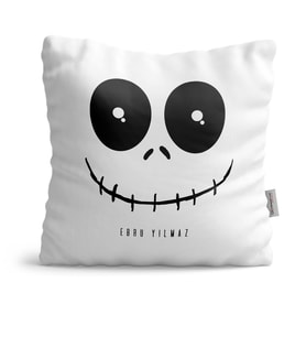 BK Gift Kişiye Özel Cute Terrible Tasarımlı Beyaz  Yastık  1