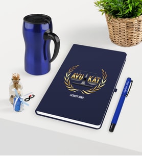 BK Gift Kişiye Özel Avukat Temalı Lacivert Defter Kalem ve Termos Mug Seti - 1 (Model 1)