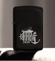 BK Gift Kişiye Özel Mesleki Kaptan Benzinli Siyah Metal Çakmak  2