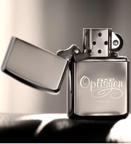 BK Gift Kişiye Özel Optisyen Benzinli Gümüş Gri Metal Çakmak  1