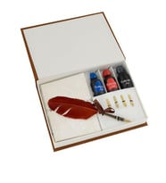 Steelpen Tüy Kalem Özel Kağıdı Üç Renk Mürekkepli Kaligrafi Set