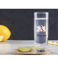 BK Gift Kişiye Özel Renkli Baskılı İsimli Fotoğraflı Vodka Bardağı-1 (Beyaz)