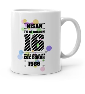 BK Gift Kişiye Özel İyi Ki Doğdun Beyaz Kupa Bardak  5