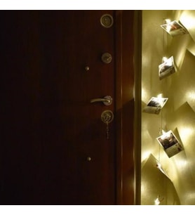 Bakır Renkli Led Işıklı Fotoğraf Asma Işık Süsleme Mandalları (Karışık)