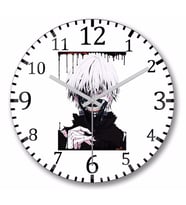 Tokyo Ghoul  Duvar Saati Bombeli Gercek Cam
