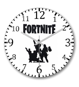 Fortnite  Duvar Saati  Bombeli  Gercek Cam