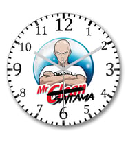 One Punch Man Saitama Duvar Saati Bombeli Gercek Cam