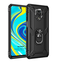 Microsonic Xiaomi Redmi Note 9 Pro Max Kılıf Military Ring Holder Siyah